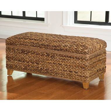 Wicker storage 2024 bench for bedroom